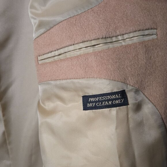 Bert Pulitzer Mens Camel Wool Cashmere Blend Overcoat R50 Trench Coat Old Money - Picture 4 of 16